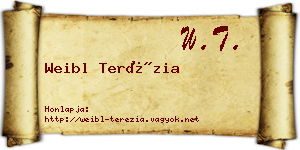 Weibl Terézia névjegykártya